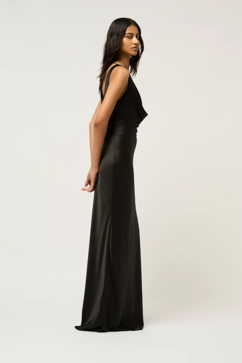 DRAPE FRONT MAXI DRESS