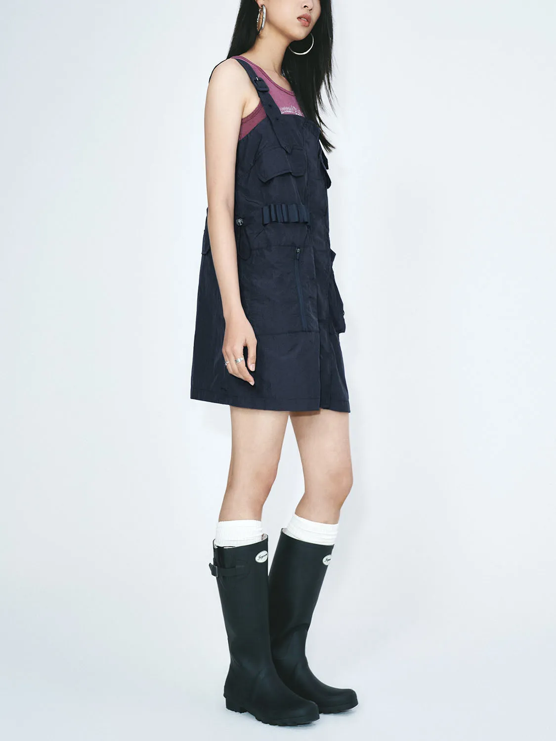 Drawstring Pinafore Dresses