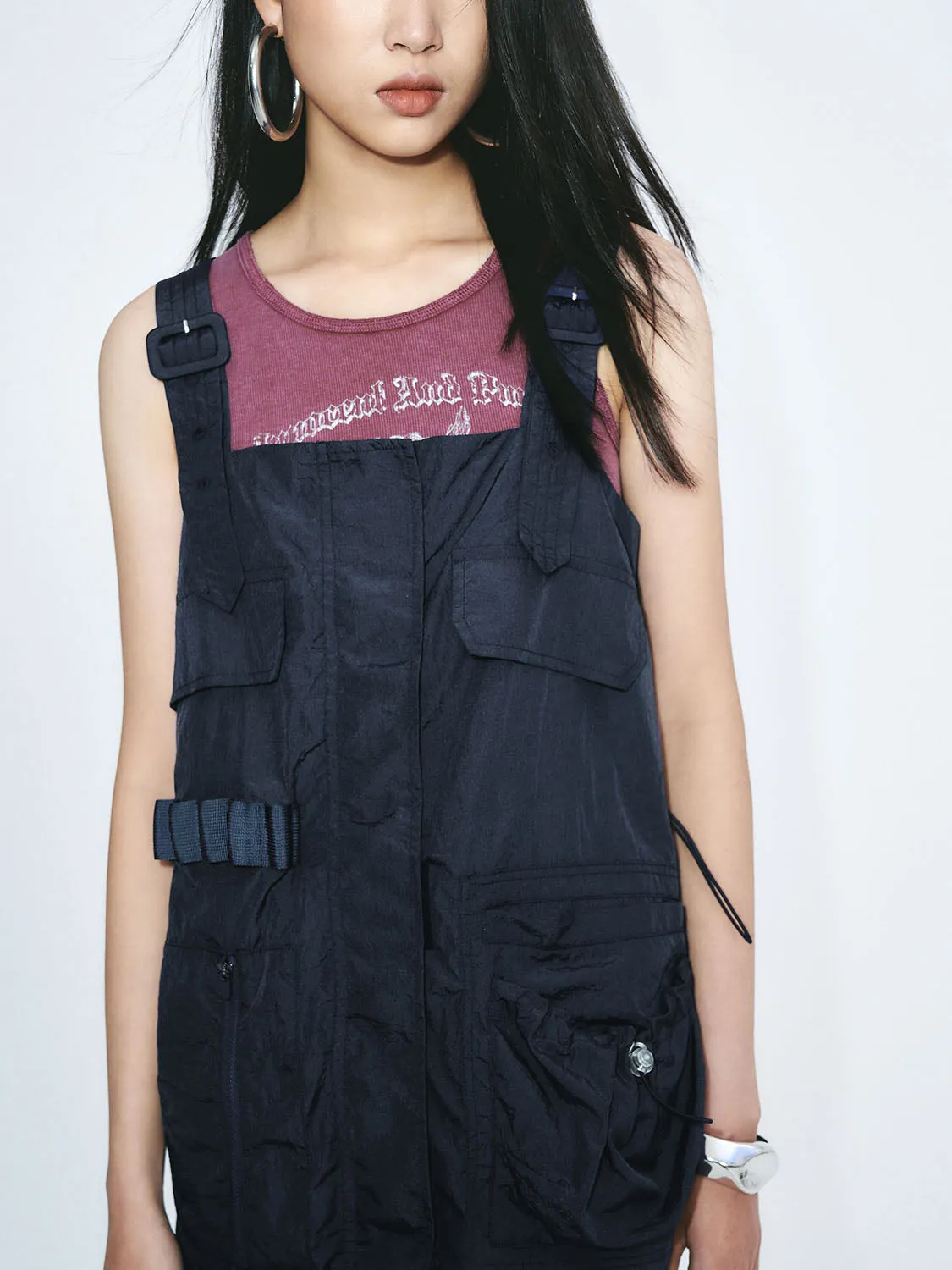Drawstring Pinafore Dresses