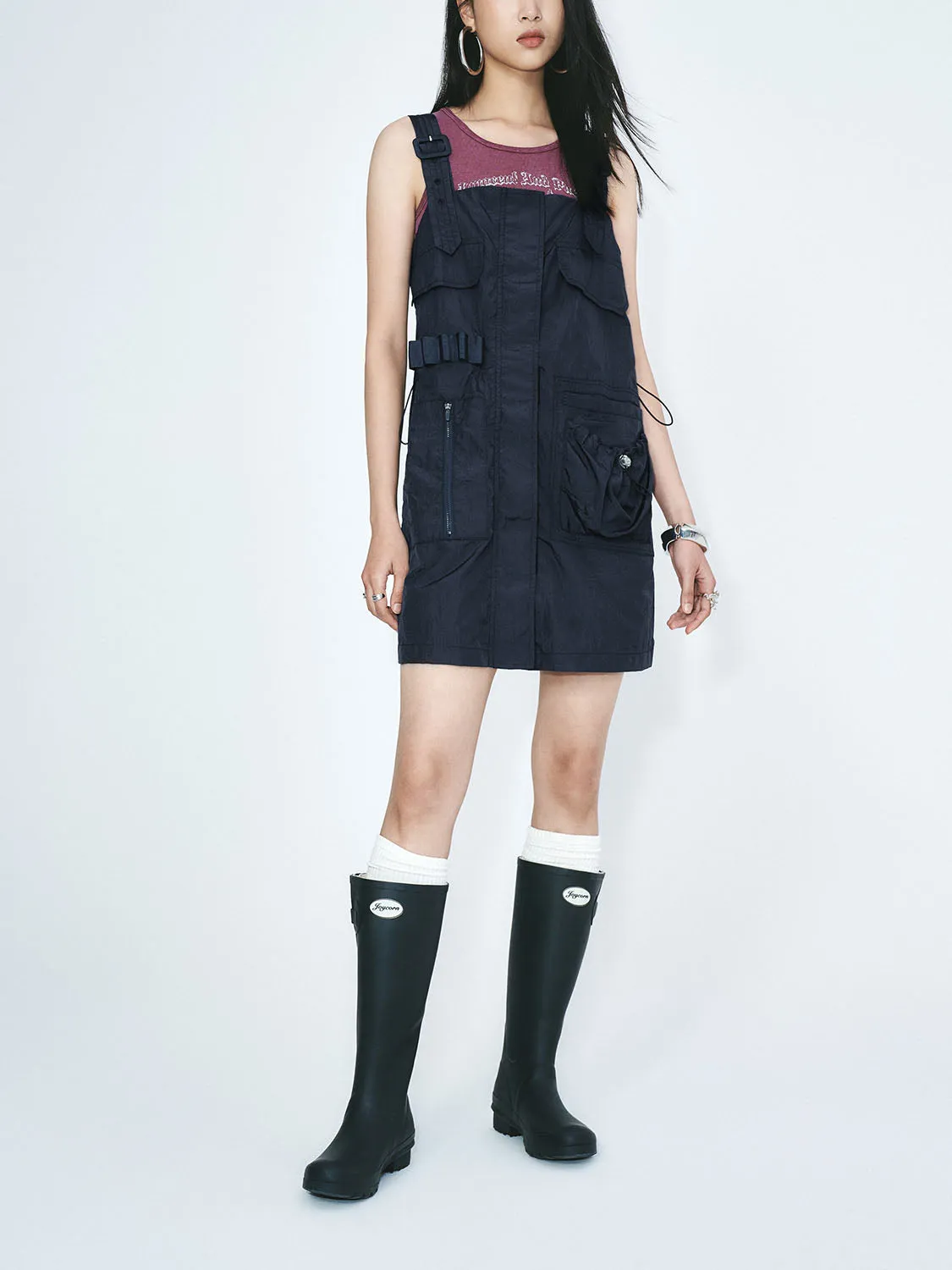 Drawstring Pinafore Dresses