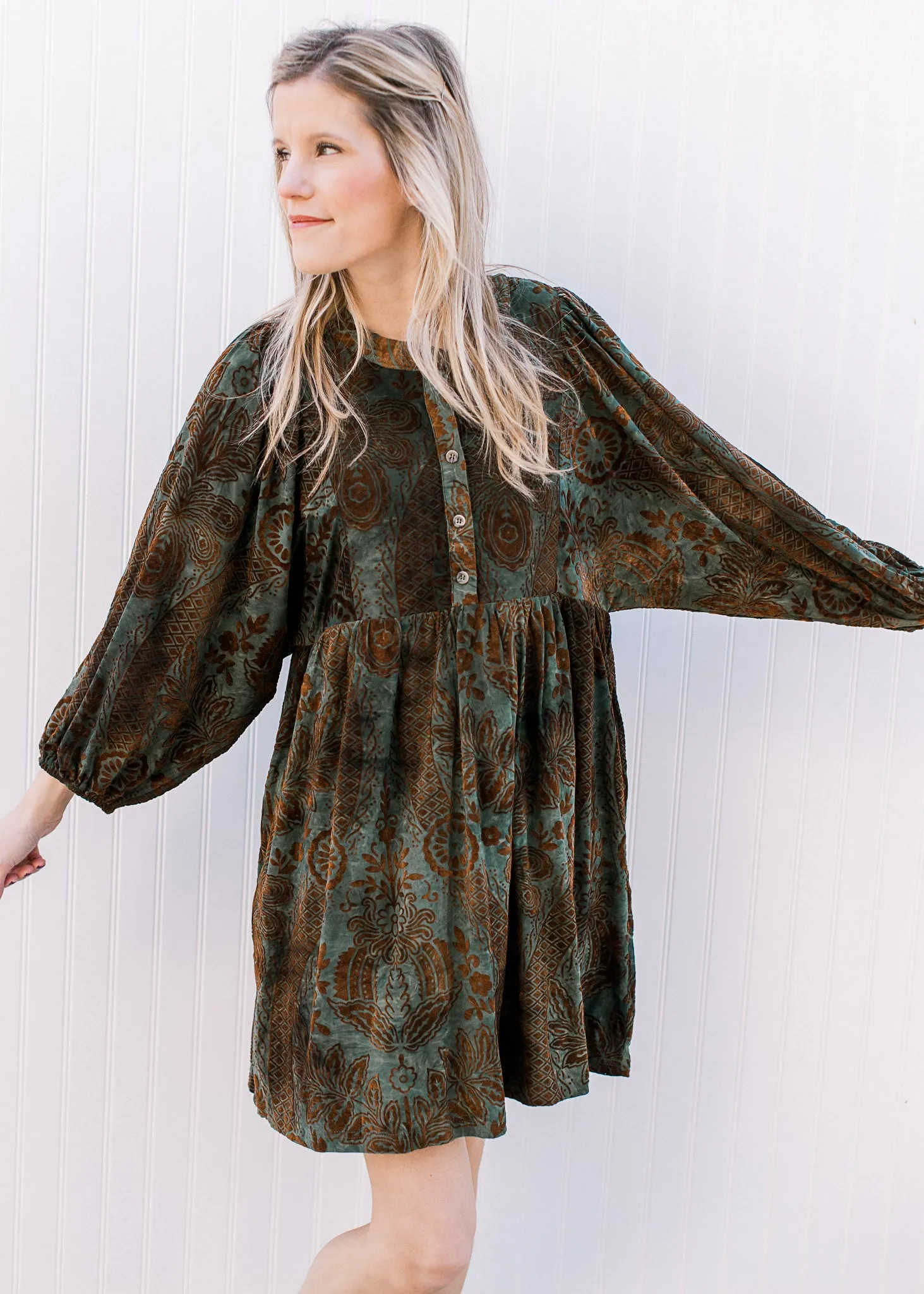 Dusted Green Dress