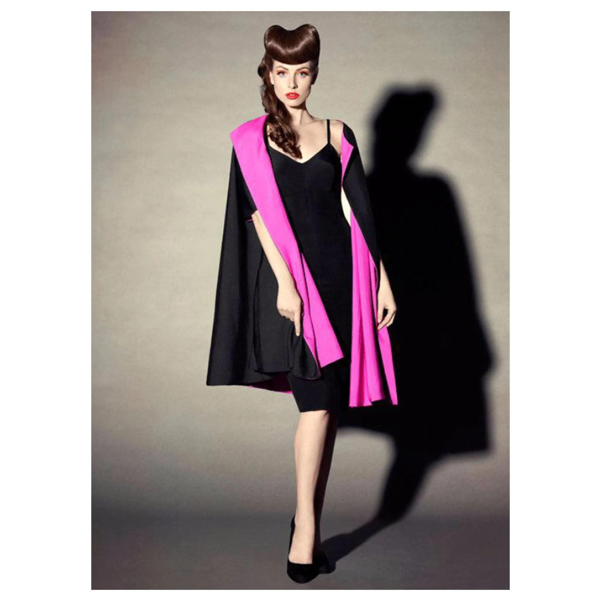 ELIZABETH MASON COUTURE 'Mae' Reversible Silk Coat