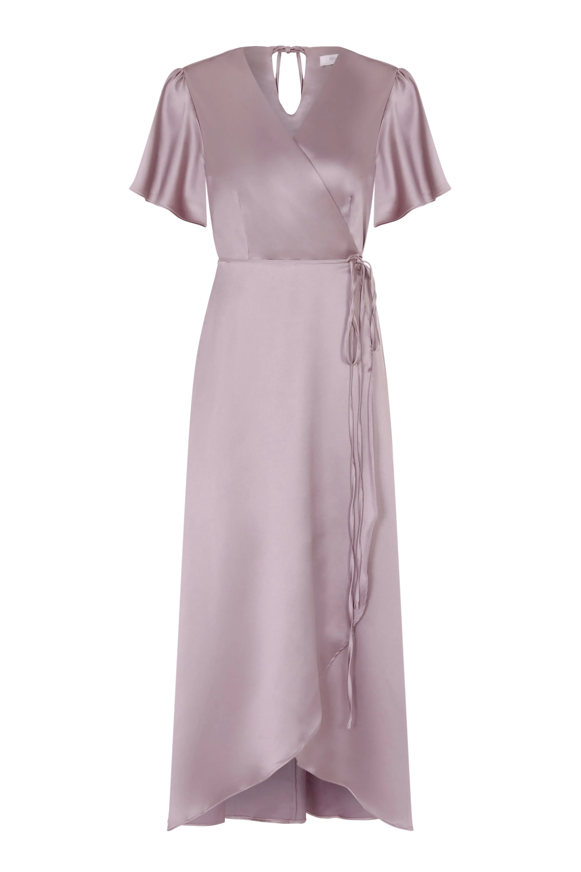 Florence Waterfall Dress in Mocha Satin