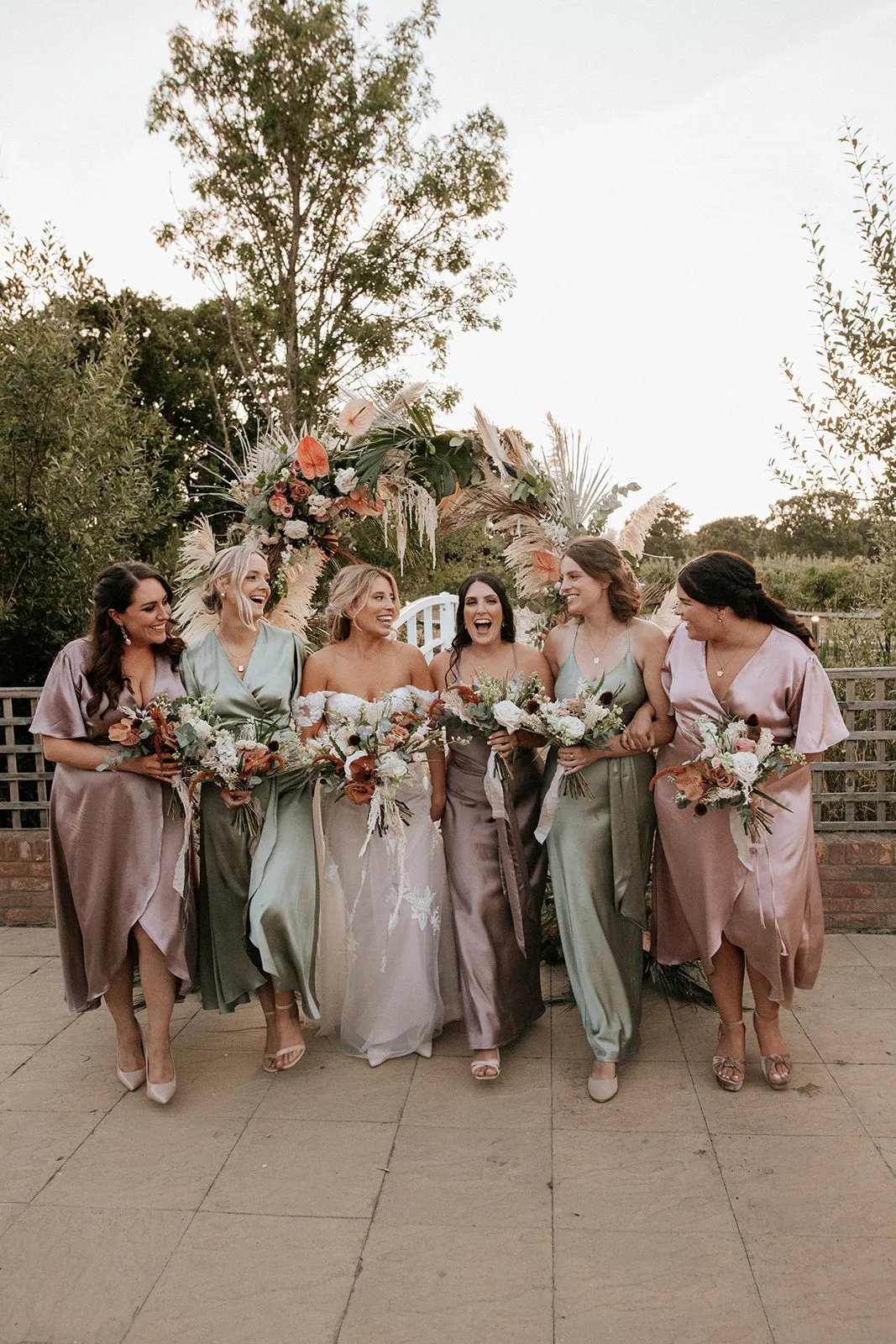 Florence Waterfall Dress in Mocha Satin