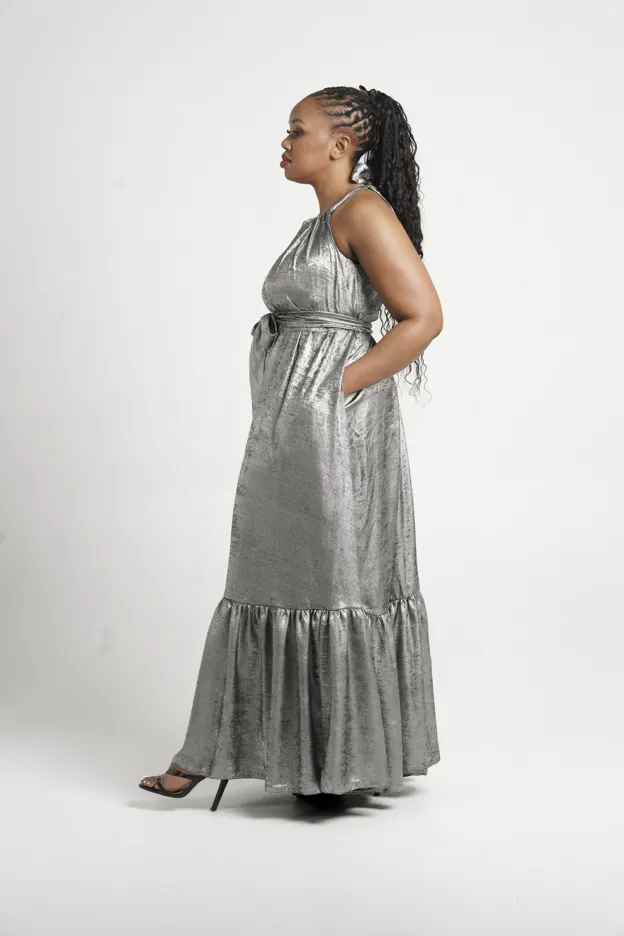 Fluidity De Chine Frill Dress