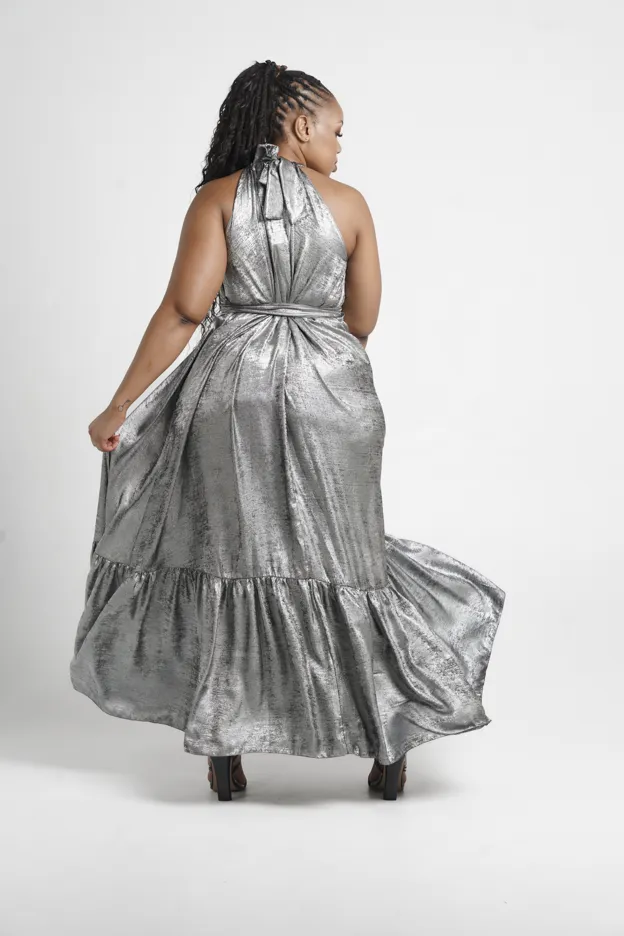 Fluidity De Chine Frill Dress