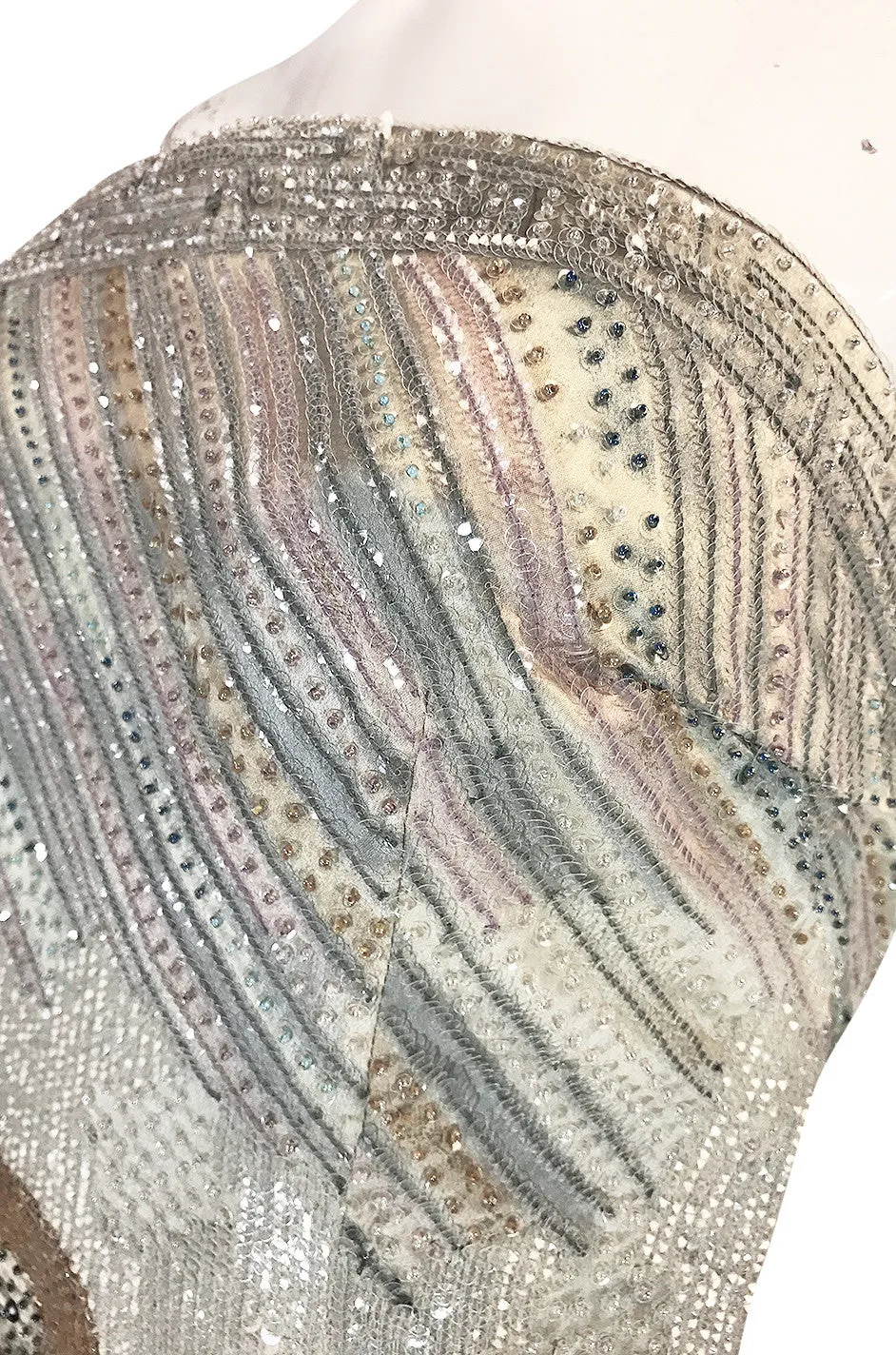 F/W 1995-96 Giorgio Armani Couture Fully Beaded Runway Dress