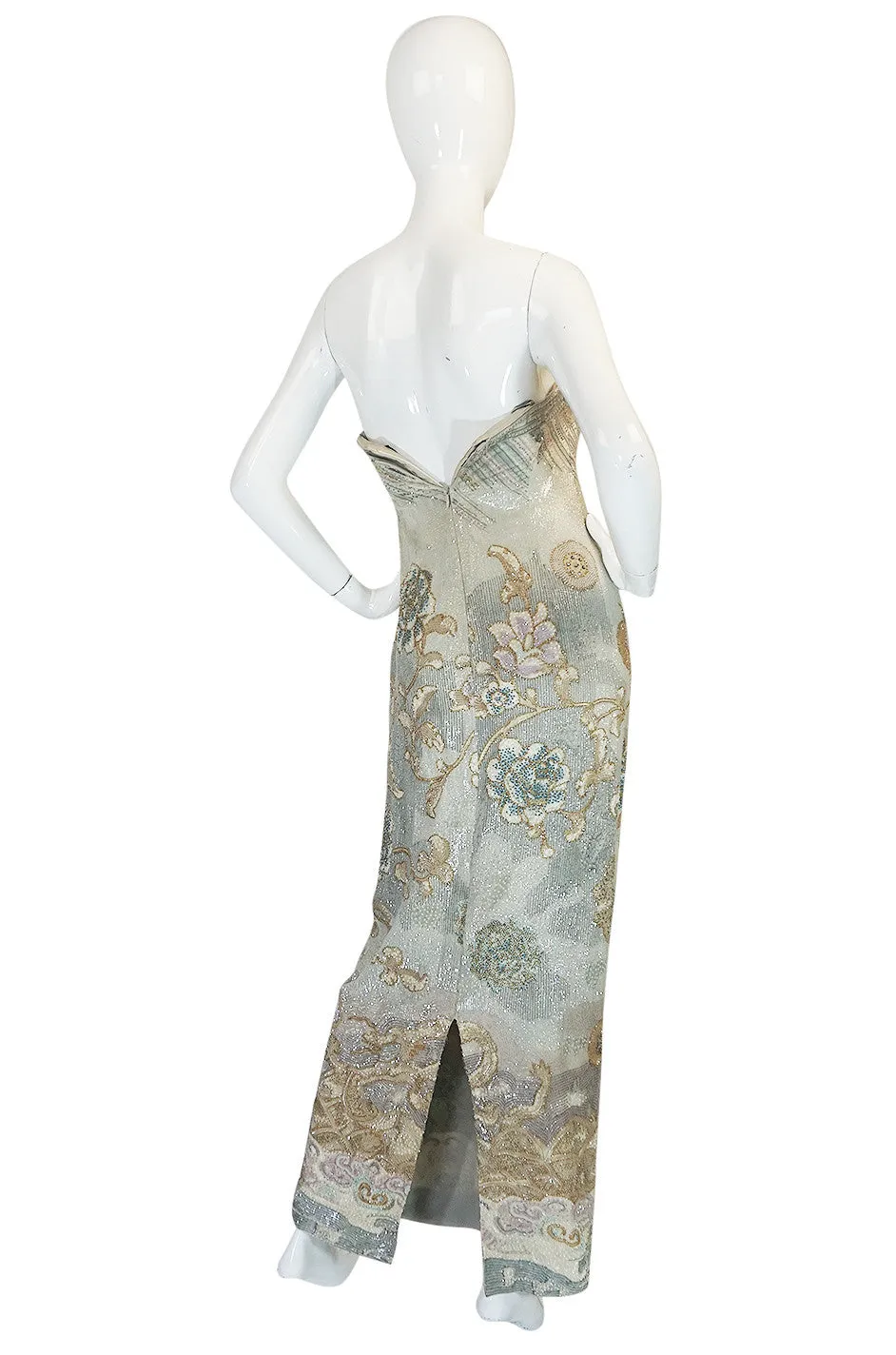 F/W 1995-96 Giorgio Armani Couture Fully Beaded Runway Dress