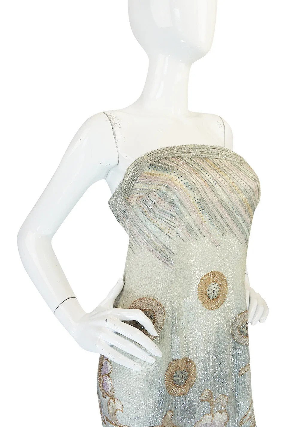 F/W 1995-96 Giorgio Armani Couture Fully Beaded Runway Dress