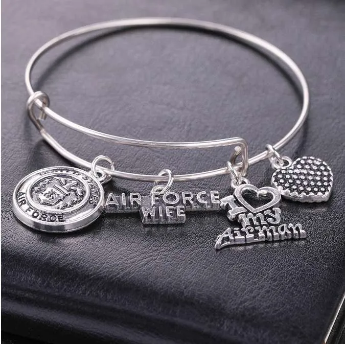 Gorgeous Air Force Wife Charms Bracelet