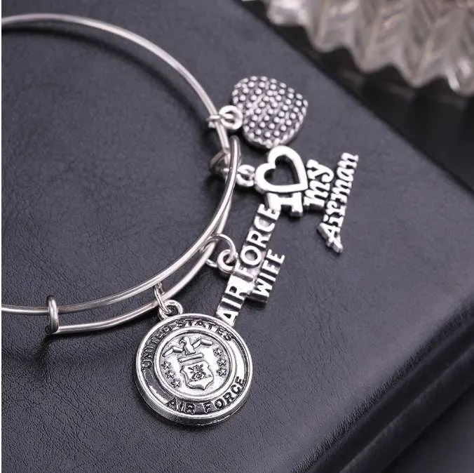 Gorgeous Air Force Wife Charms Bracelet