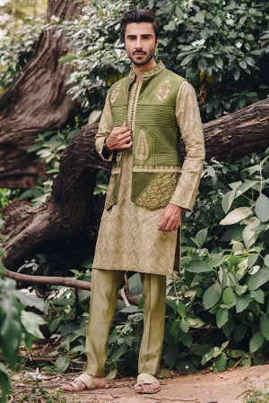 green waistcoat