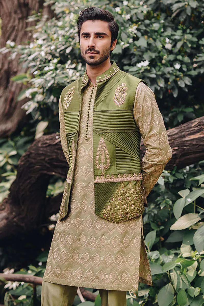green waistcoat
