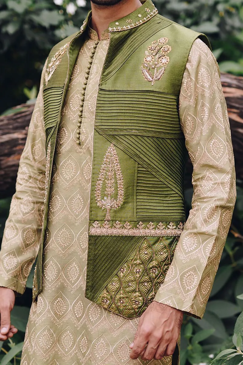 green waistcoat