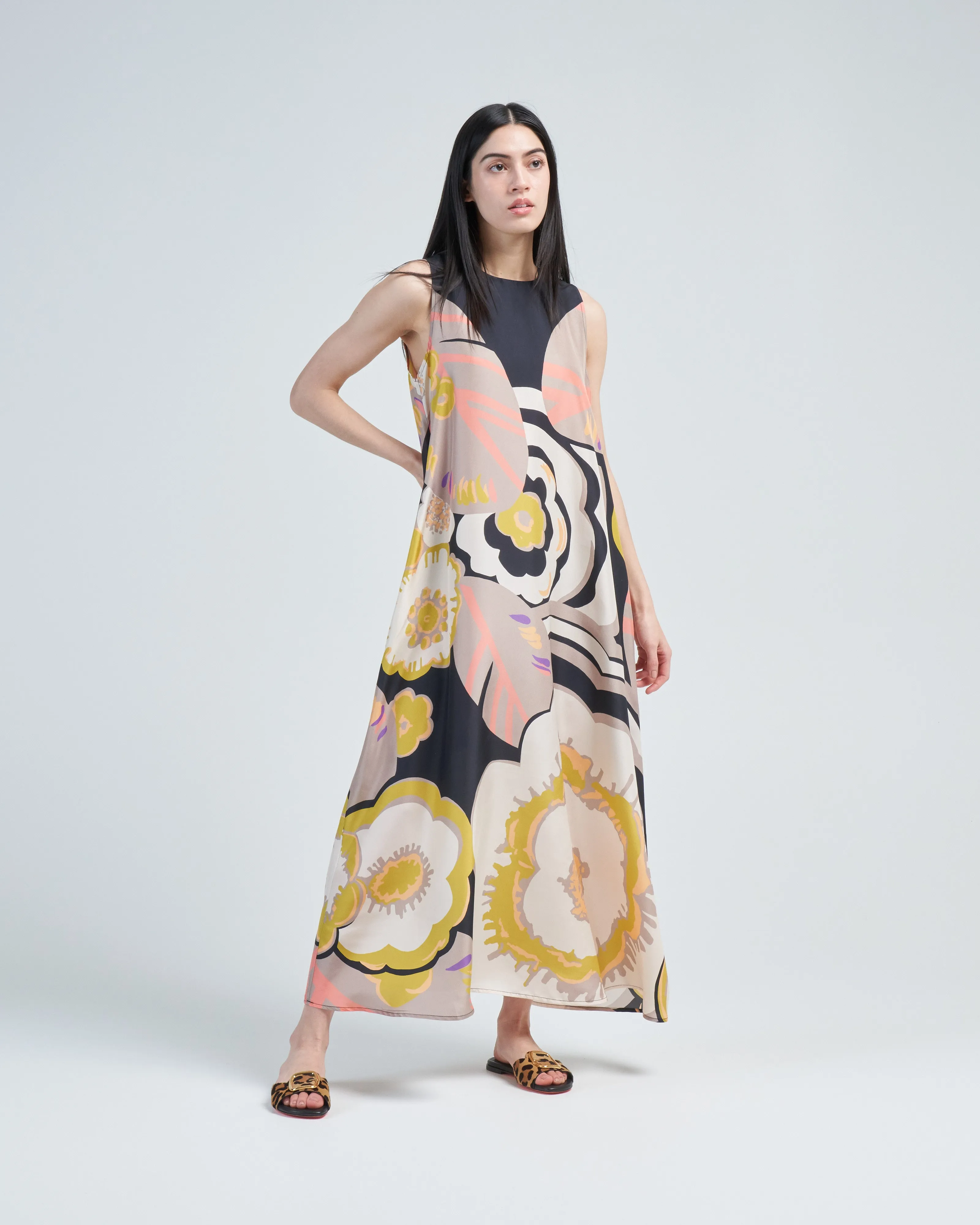 habotai silk sleeveless dress