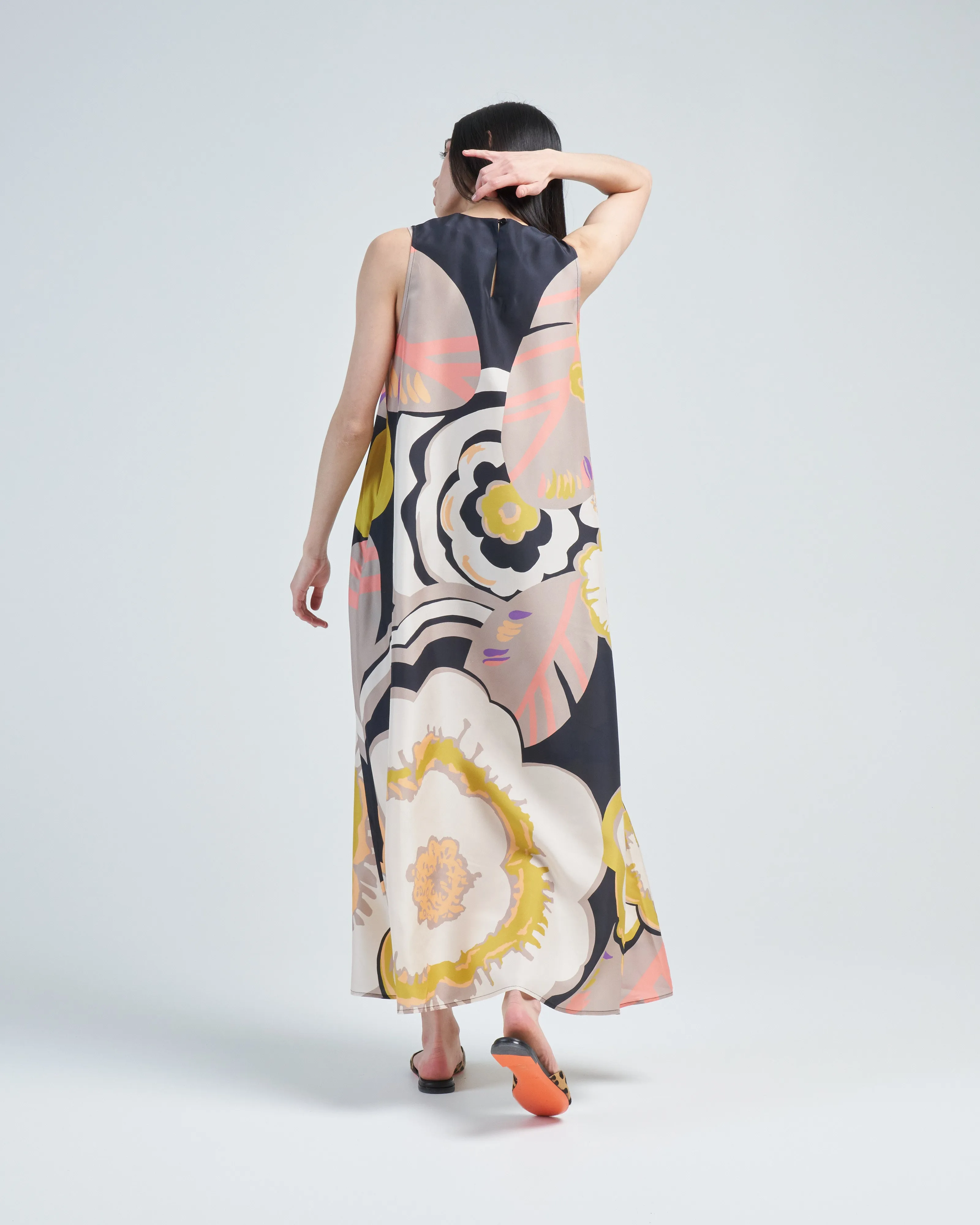 habotai silk sleeveless dress