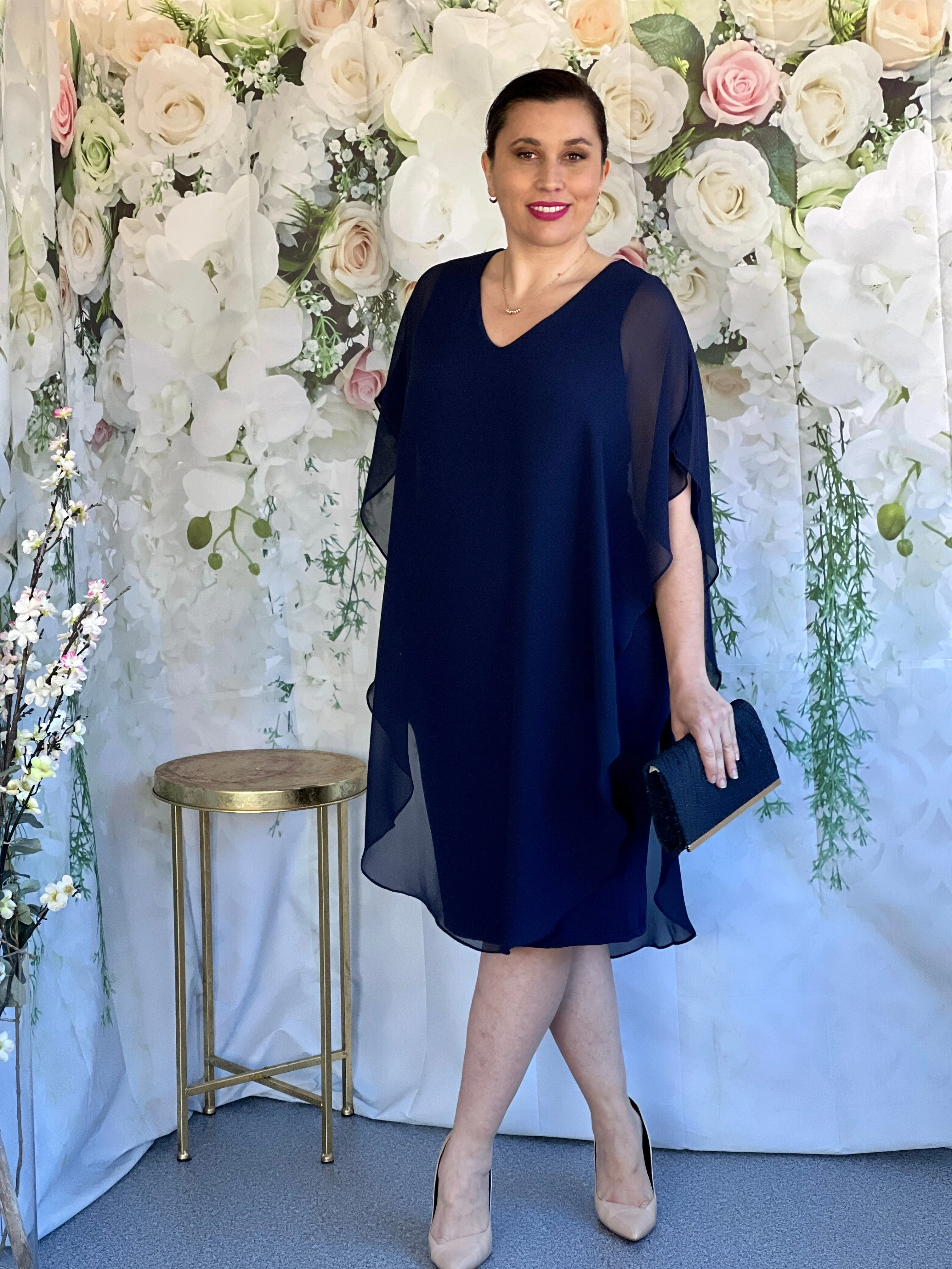 Helena Navy Evening Dress