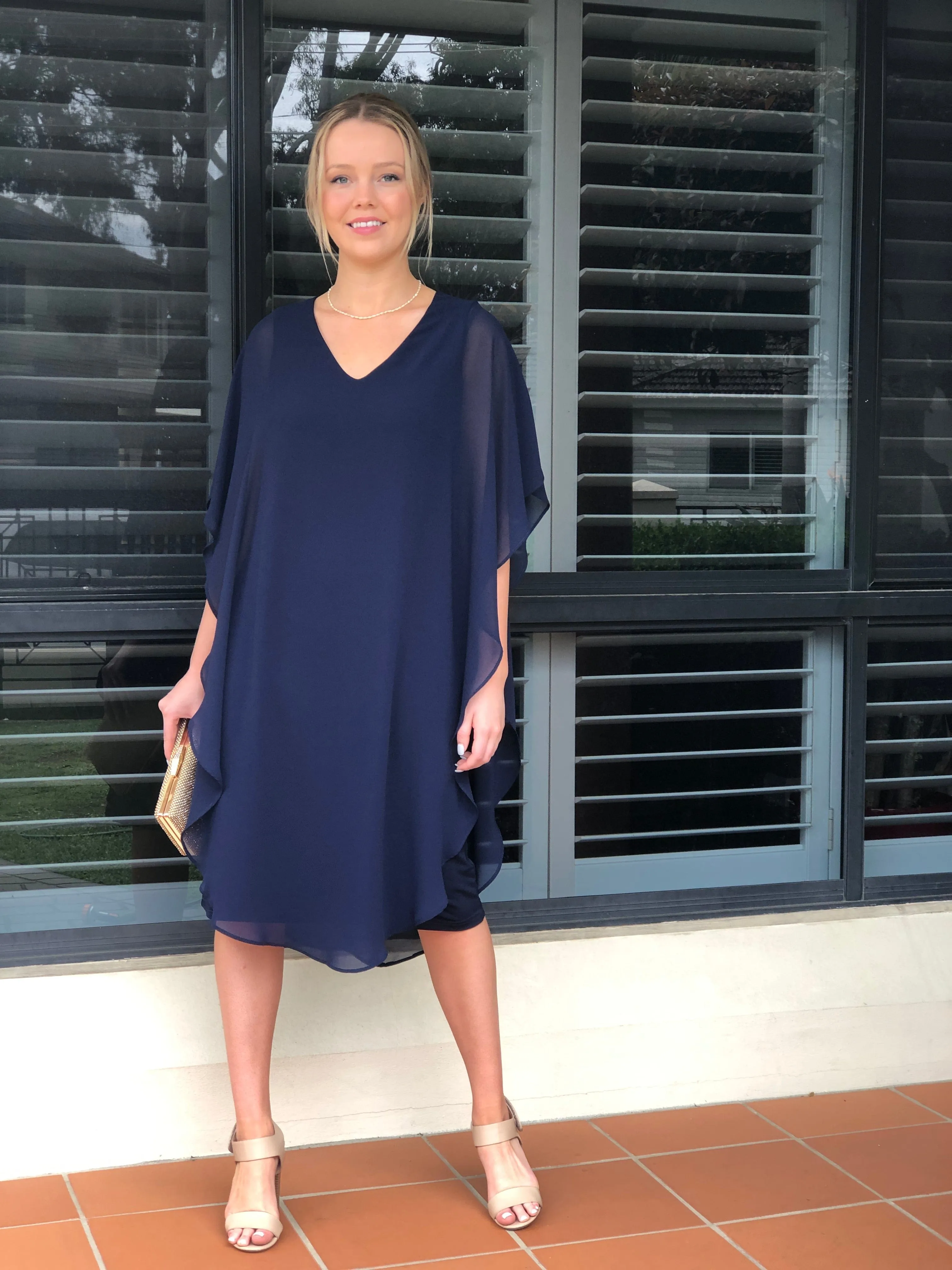 Helena Navy Evening Dress