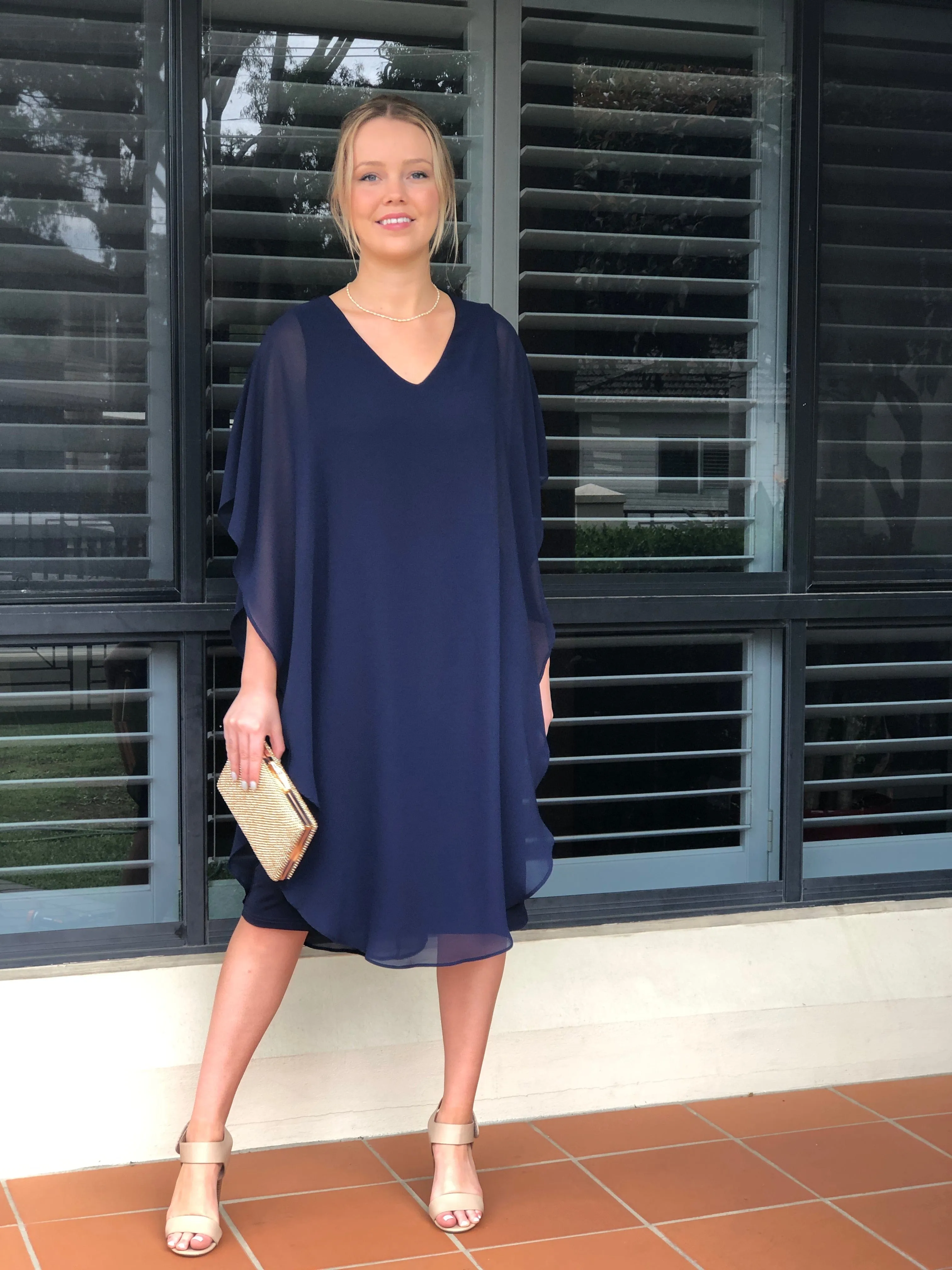 Helena Navy Evening Dress