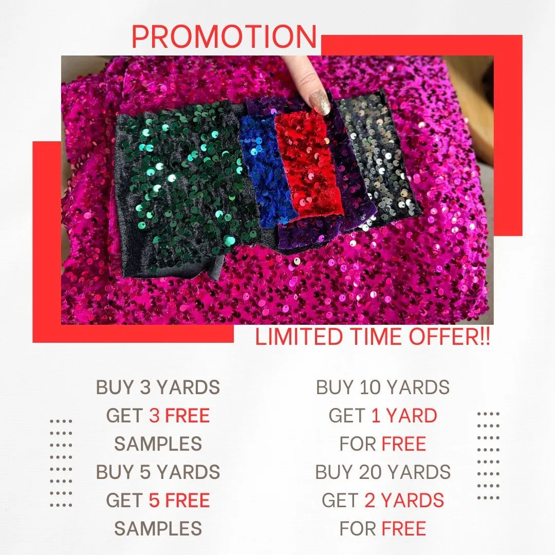 Hunter Green Sequins on Green Stretch Velvet Fabric