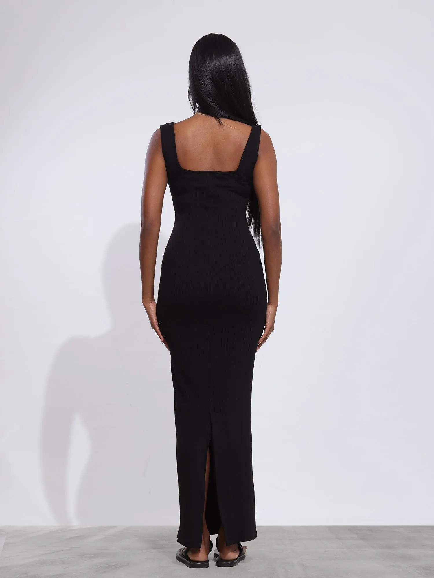 Isabelle Square Neck Bodycon Maxi Dress