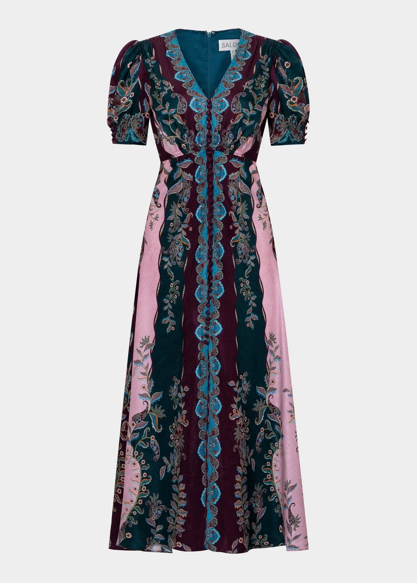 Lea Long Dress (Boteh Stripe)