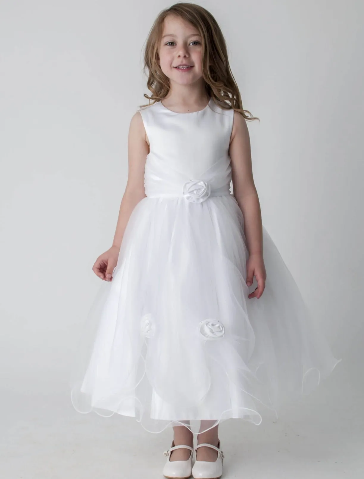Lilly Rosettes Dress - Ivory or White - SALE