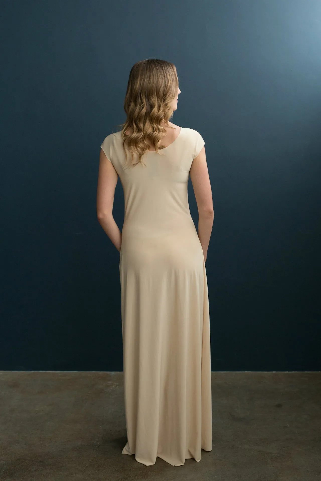 Lizzy Slip Cap Sleeve V-Neck Maxi Slip - MATERNITY