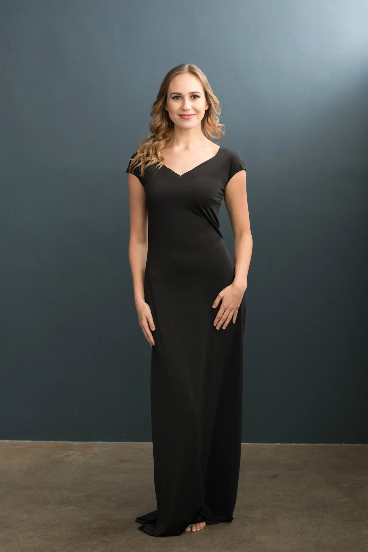 Lizzy Slip Cap Sleeve V-Neck Maxi Slip - MATERNITY