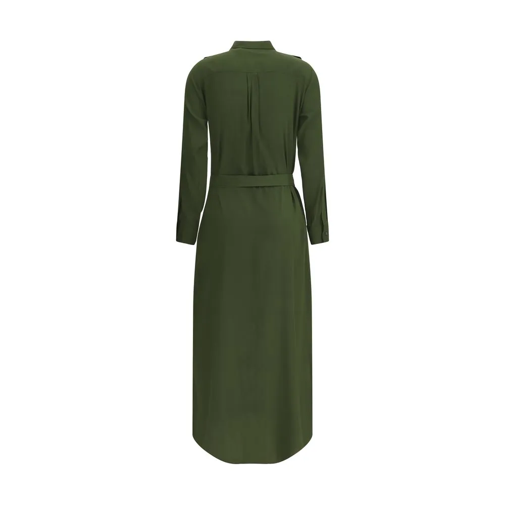 Long silk chemisier Dress