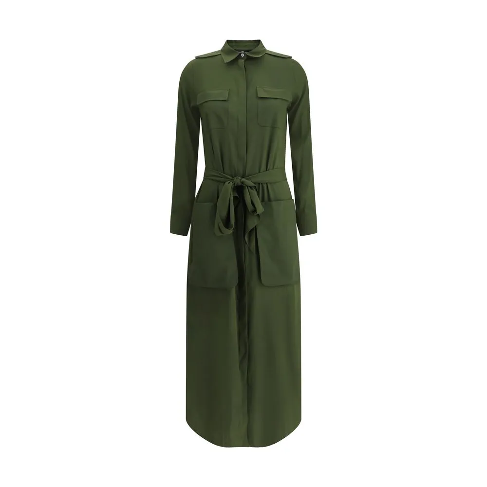 Long silk chemisier Dress