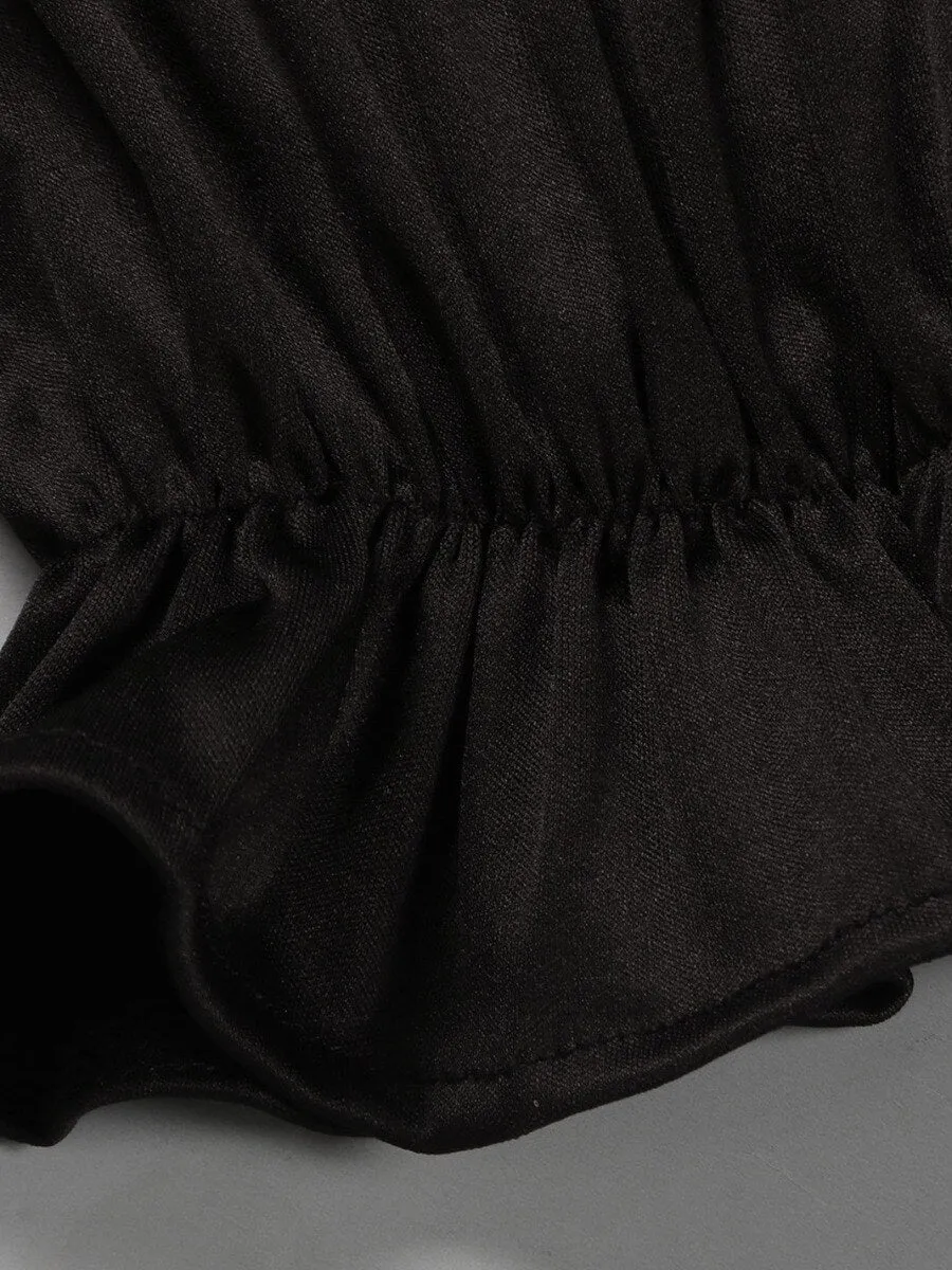 LW Plus Size Flounce Design See Through Hem Dress 2023 Sexy Summer short sleeve dress office elegant party black midi Dresses