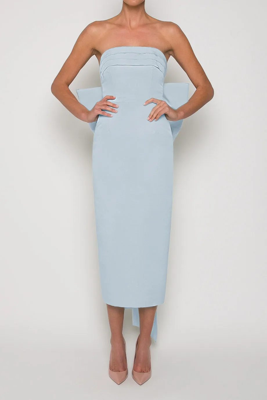 Margaret Silk Faille Midi Dress