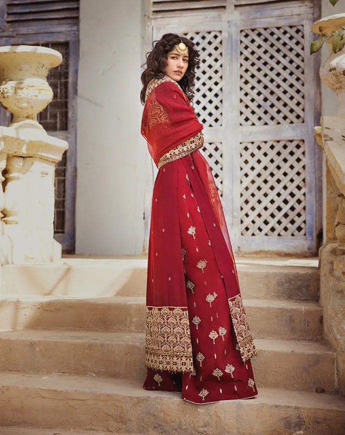 Maroon Raw Silk Salwar Kameez Pakistani Party Dresses