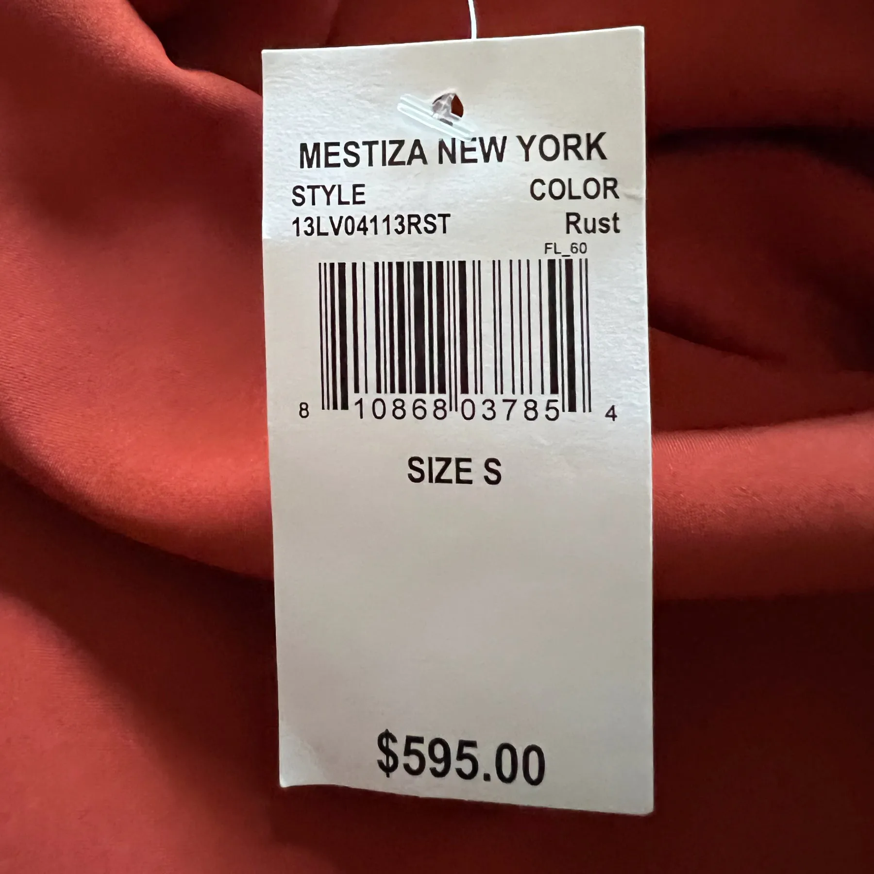 Mestiza New York Mara Rust Colored Velvet Slip Dress