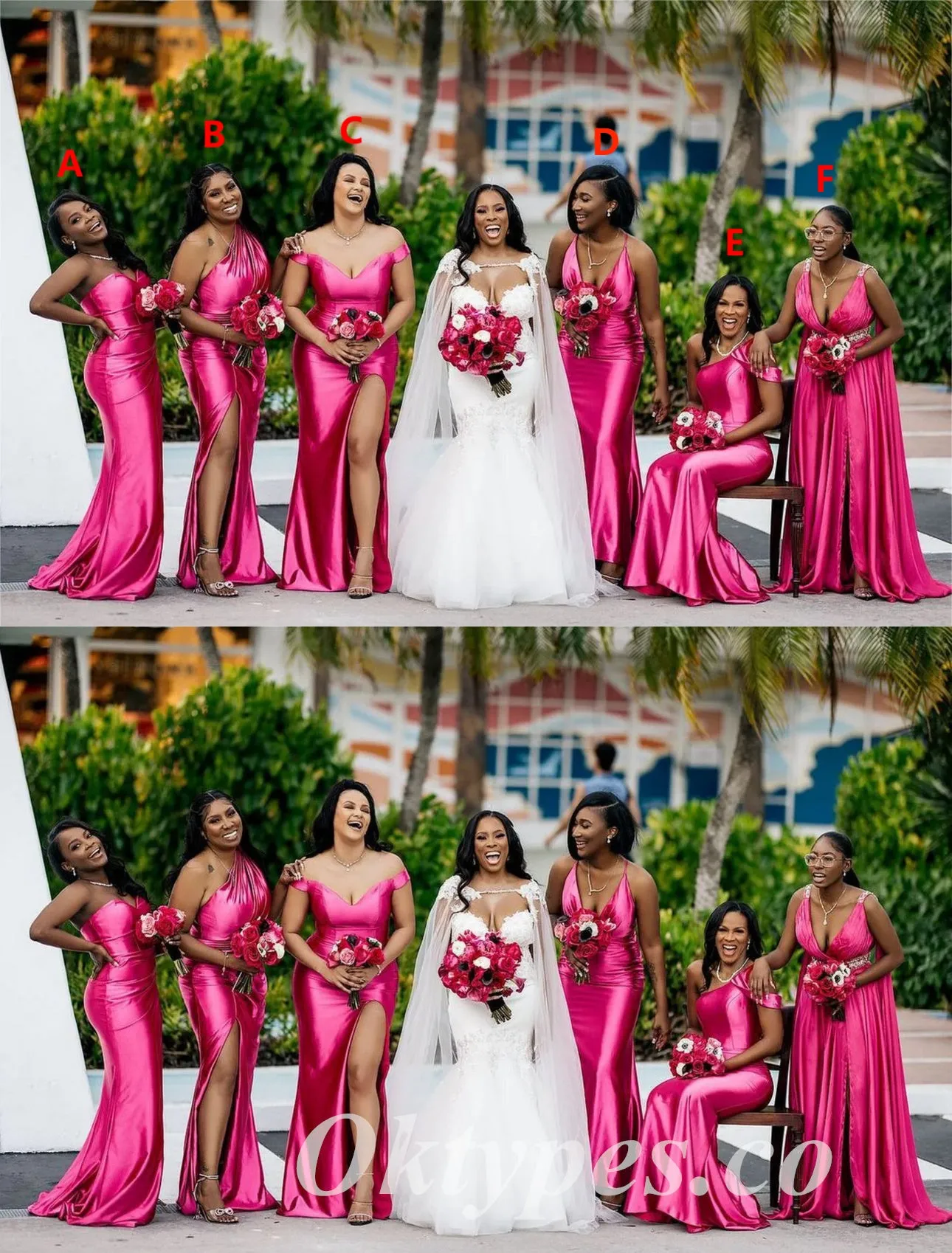Mismatched Sexy Soft Satin Mermaid Floor Length Bridesmaid Dressses, BDS0226