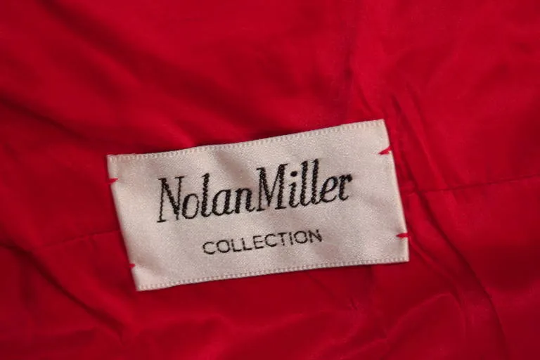 NOLAN MILLER Cardinal Red Tufted Silk Gown