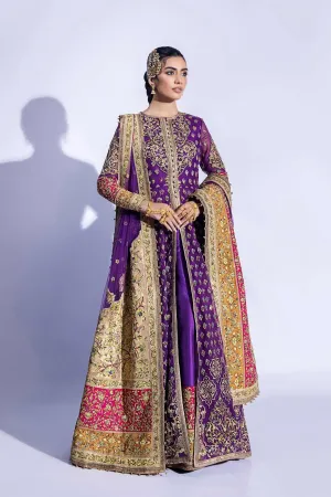 Pakistani Mehndi Dress in Jacket and Sharara Style