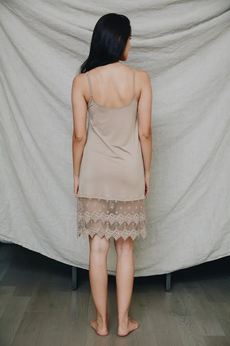 Polkadot Lace Slip Dress