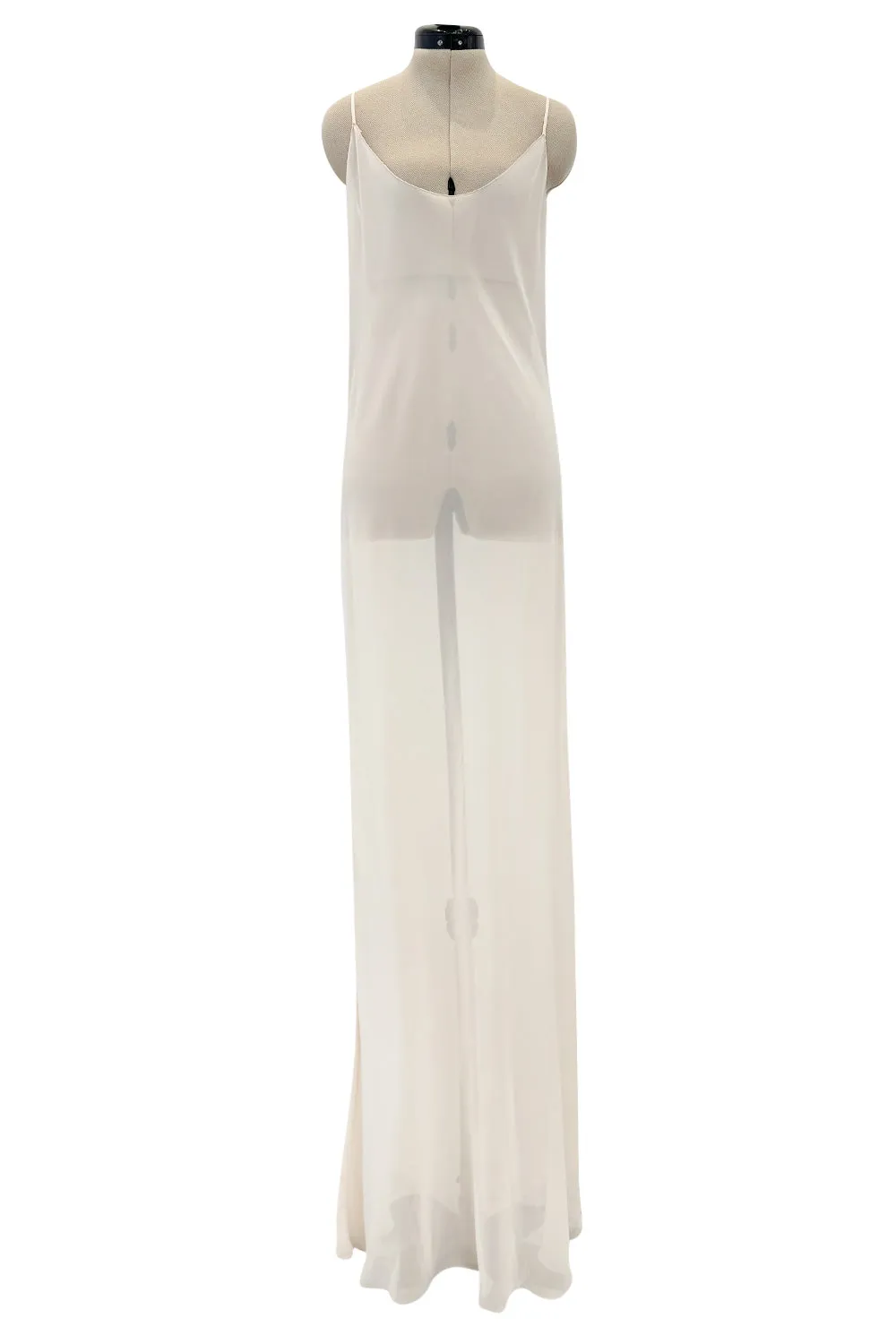 Prettiest Resort 2020 Luisa Beccaria Runway Look 24 Blue & Ivory Silk Chiffon Dress