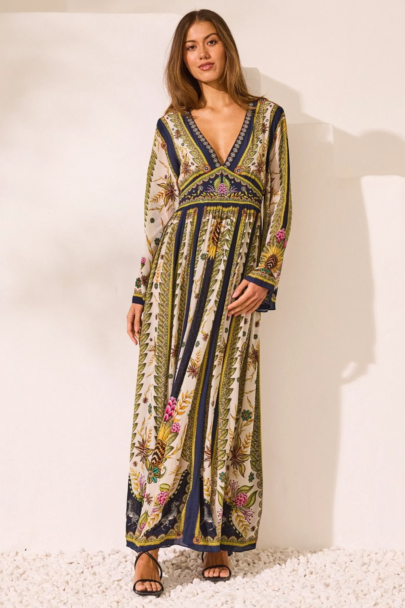 Princess Of Savannah Maxi w Flare Sleeves
