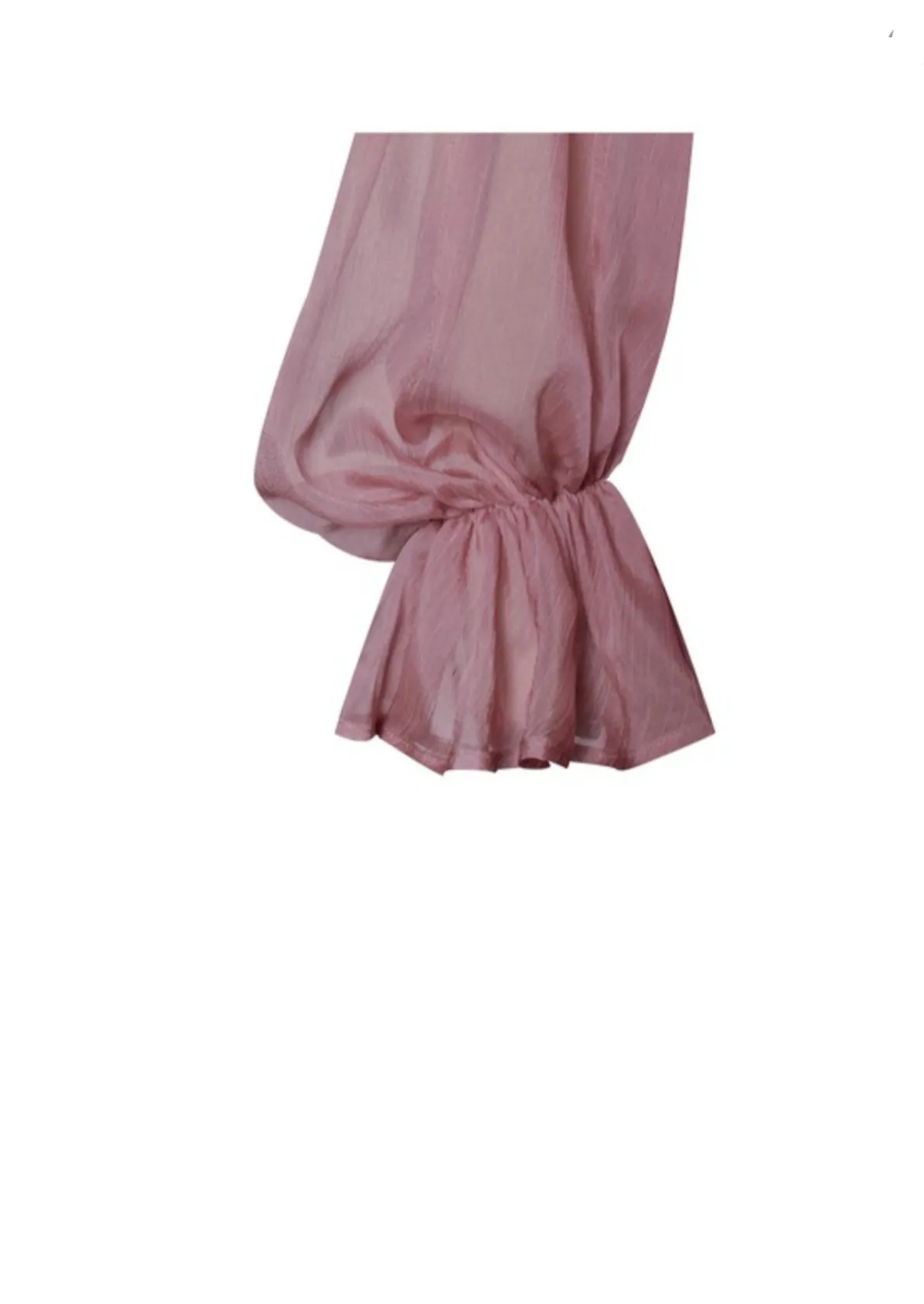 "ZAYDA" BLUSH SILK OFF SHOULDER BALLON SLEEVES MIDI DRESS