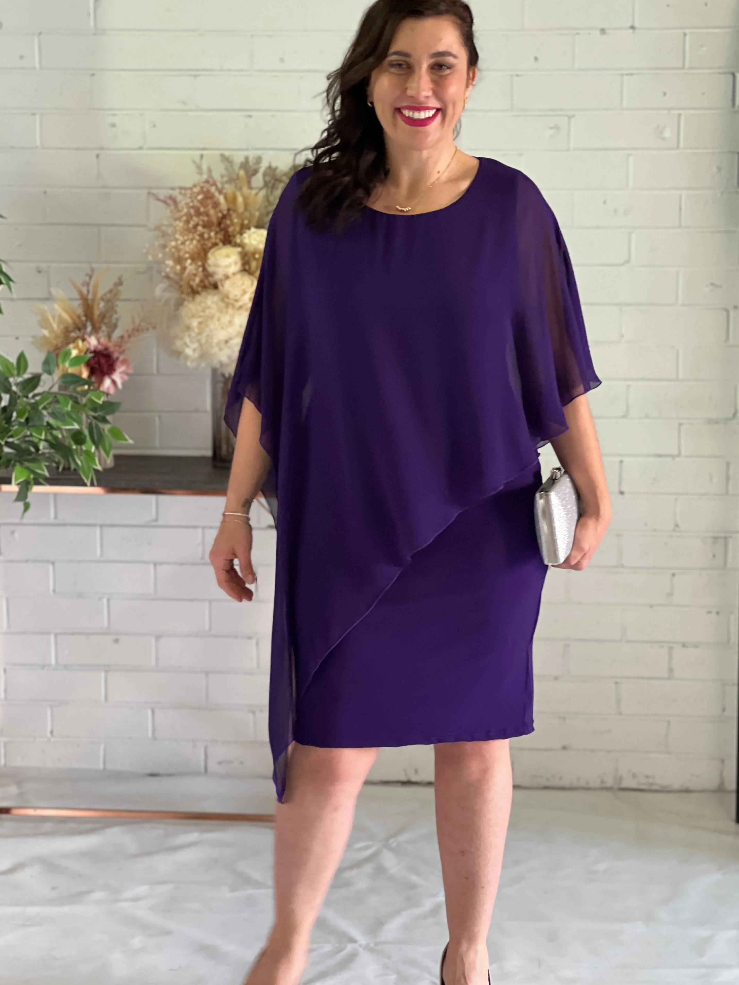 Renta Purple Event Dress
