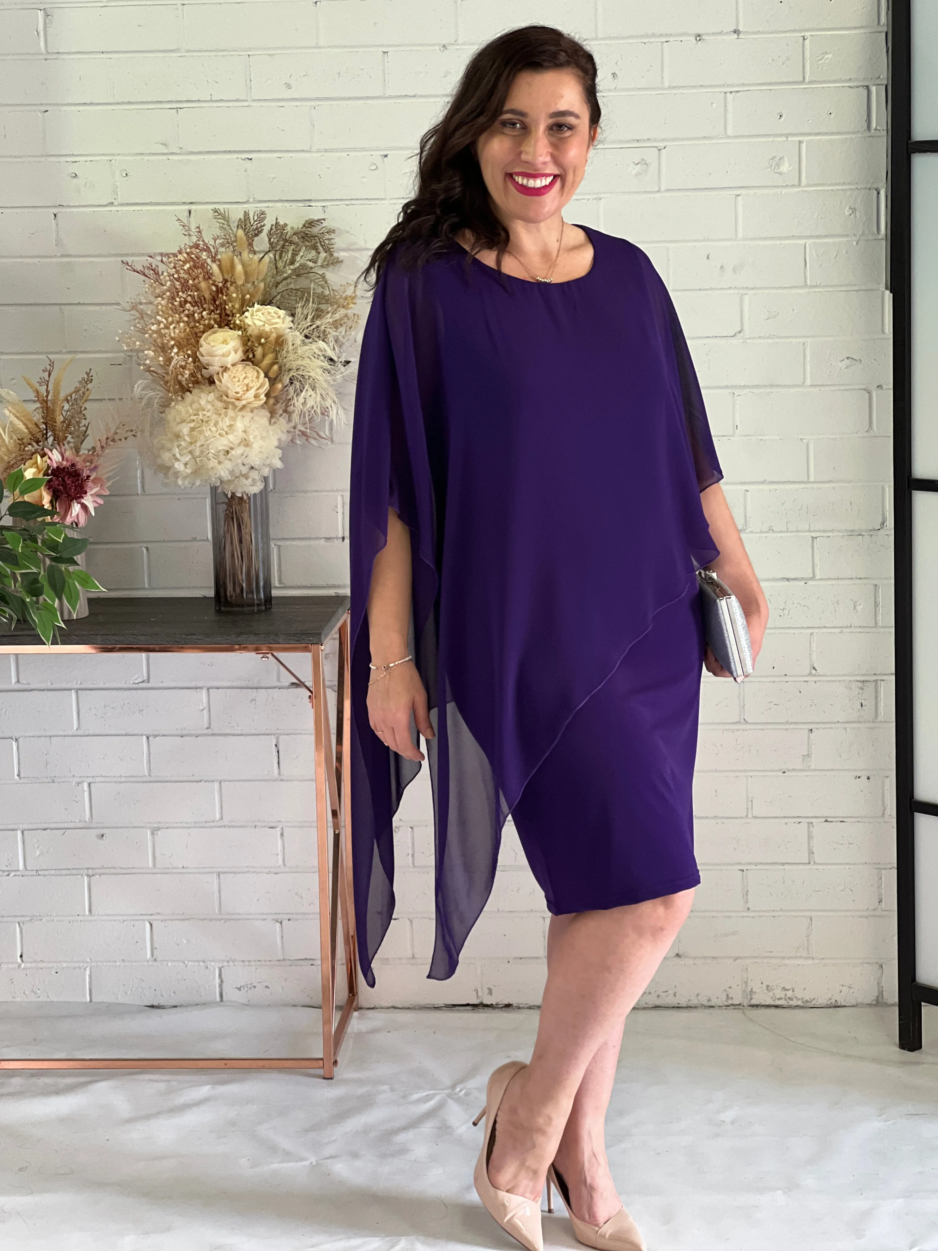 Renta Purple Event Dress