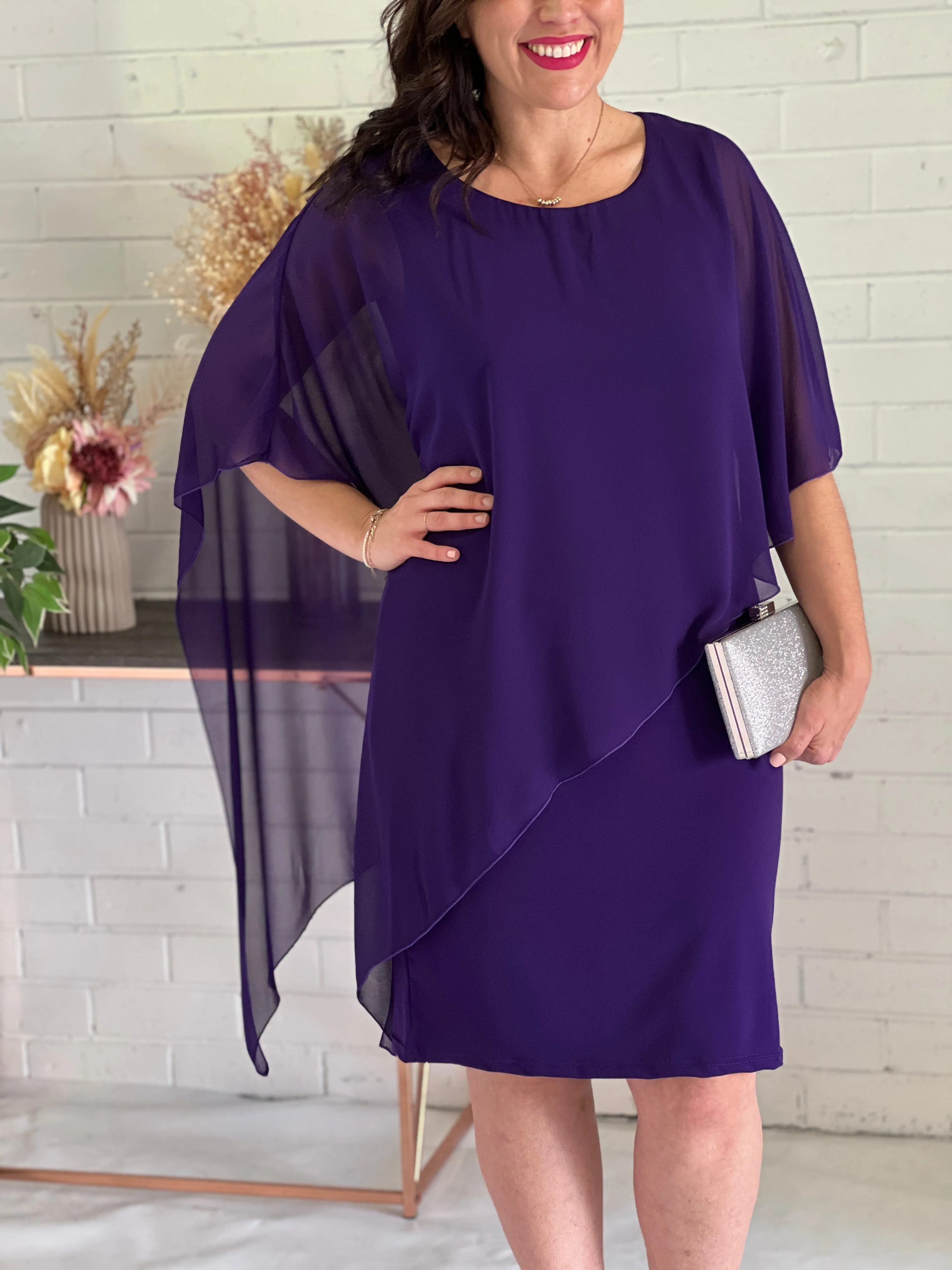 Renta Purple Event Dress