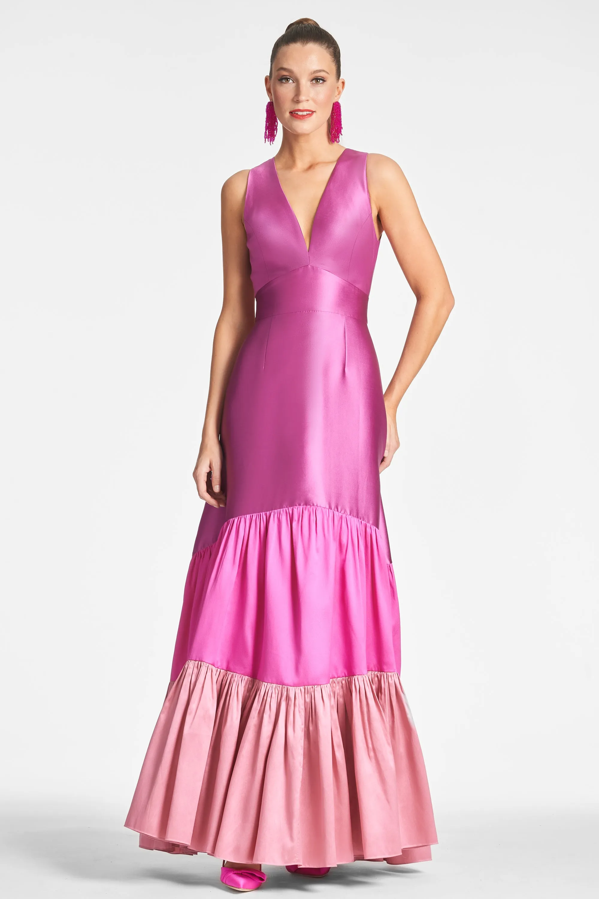 Rori Gown - Fuchsia/Multi