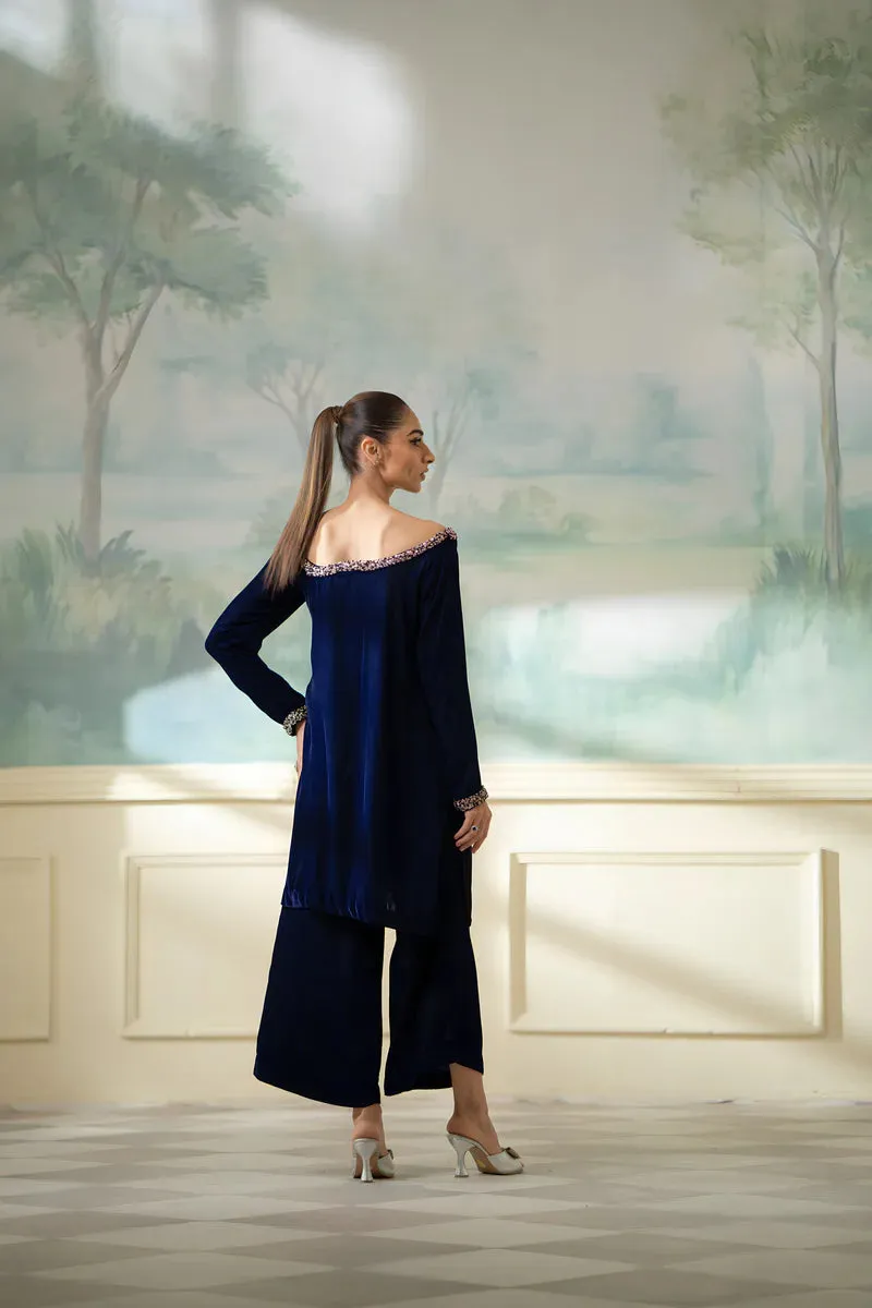 ROYAL BLUE VELVET SET
