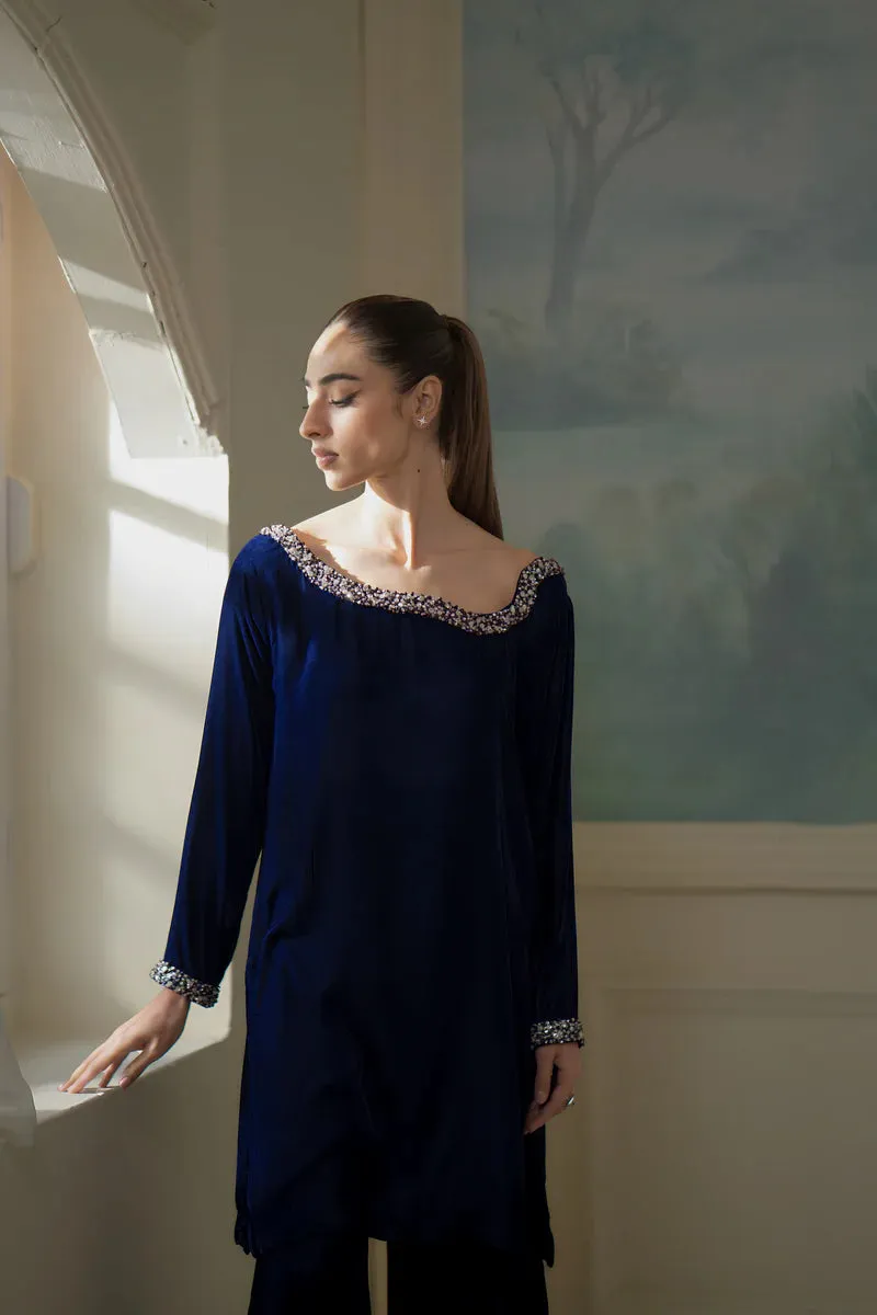 ROYAL BLUE VELVET SET