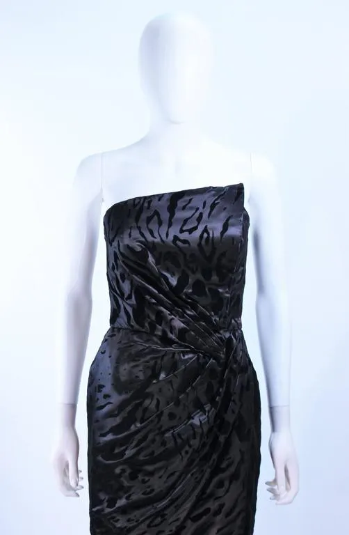 RUBEN PANIS Velvet Pattern Gown Size 2-4