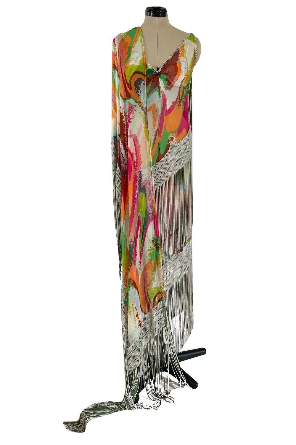 Runway Fall 2004 Missoni by Angela Missoni Multi-Way Fringe Silk Chiffon Dress